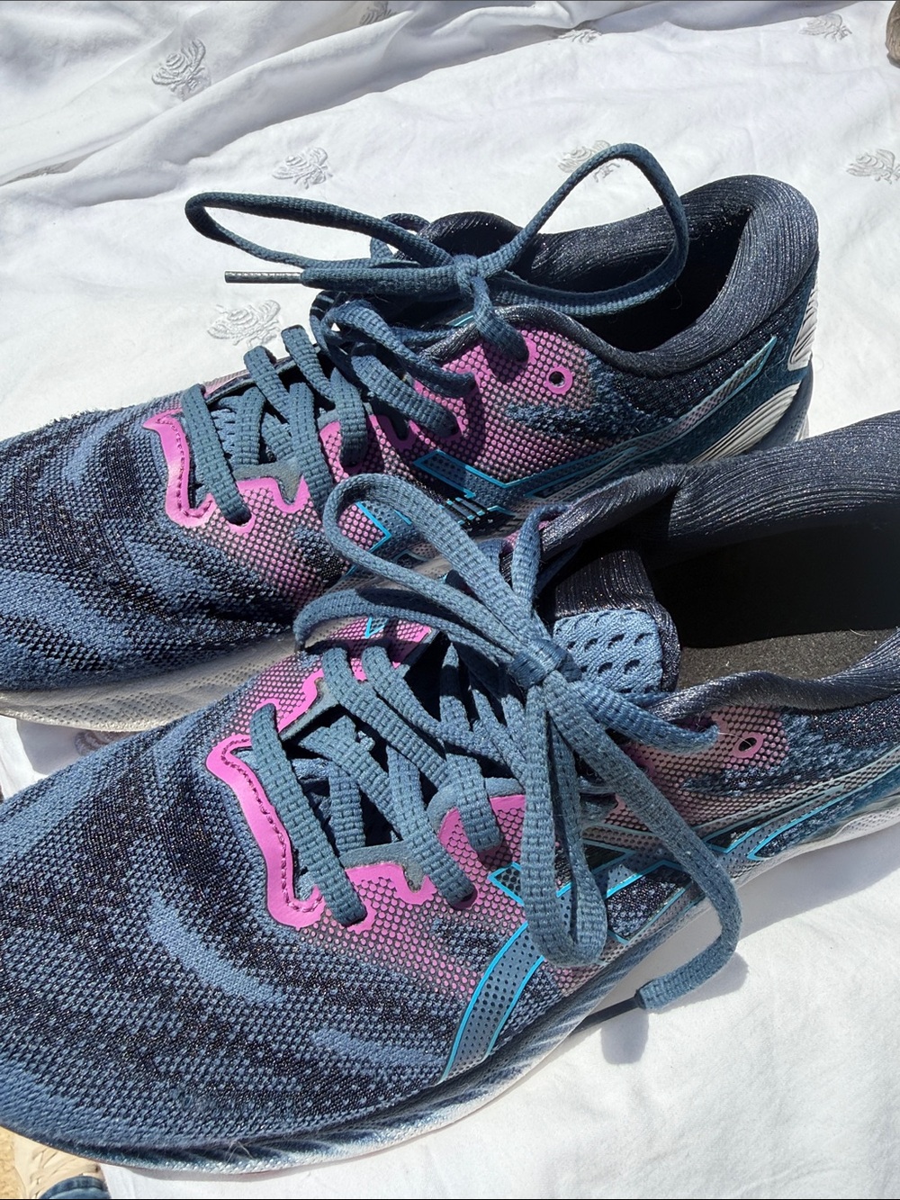 Asics "Gel Nimbus"Women's Navy, Pink Gel-Nimbus Running Shoe